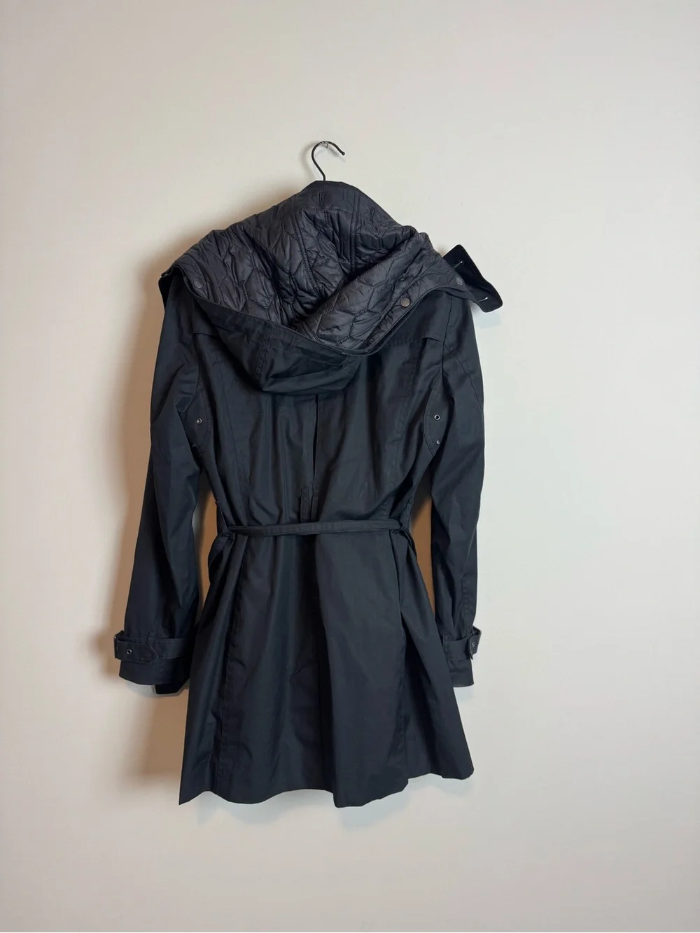 Burberry Brit Reymoore Black Double Breasted Trench Coat & Packable Insert - Picture 10 of 13